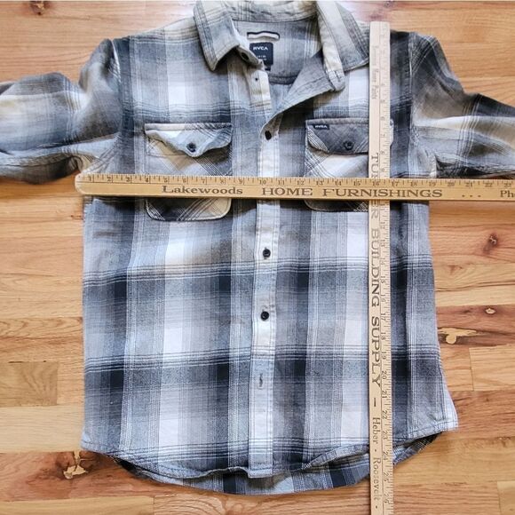 RVCA Plaid Button Up Flannel Regular Fit 100% cotton Small - Picture 8 of 8